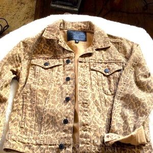 Lucky Brand Animal Print Jean Jacket